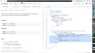 Calculate Squares of Sorted Array