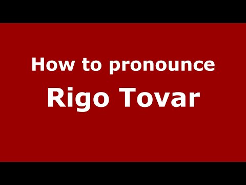 How do you say Rigo Tovar in Mexico (Mexican Spanish)? - PronounceNames.com