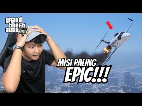 MISI PALING EPIC MENGEJAR PESAWAT JATUH !! GTA 5 STORY MODE