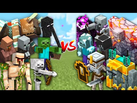 MINECRAFT vs MINECRAFT DUNGEONS in Minecraft Mob Battle