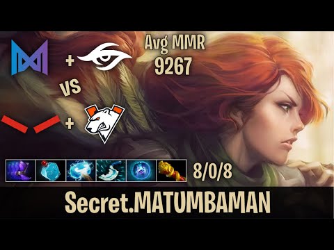 Dota 2 - Secret Matumbaman with Windranger return to MID + Nigma Mind_control vs Rank 1 MMR + Cooman