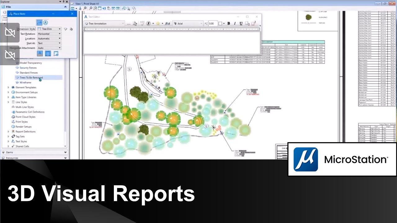 3D Visual Reports in MicroStation