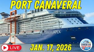 LIVE: Watching the Cruise Ships Leaving Port Canaveral LIVE! (Jan. 17, 2026)
