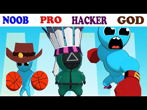 NOOB vs PRO vs HACKER vs GOD in Level Up Runner vs Giant Blob Runner Gameplay - New Update Game