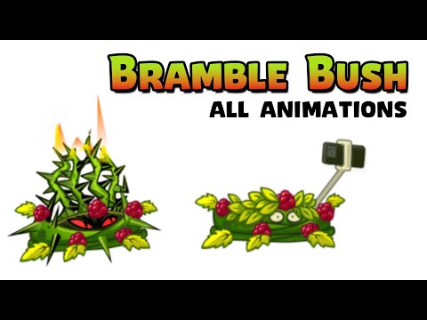Plants vs Zombies 2 - Bramble Bush All Animations