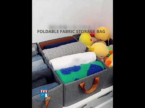 Fabric Foldable Cloth Storage Boxes Closet Organizer Box