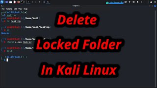 Delete Locked Folder in Kali Linux | Unable To Delete Locked Folder | Kali Linux | Mr Cyber Boy