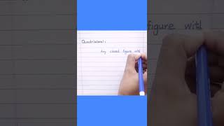 Quadrilateral Definition #shorts