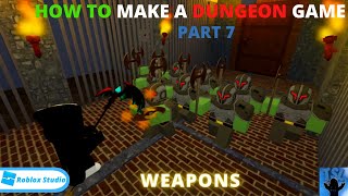 How To Make A Dungeon Game on Robox - Part 7 (Weapons)