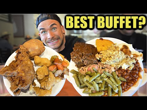 The "BEST BUFFET IN AMERICA" VS PRO EATER | Fried Chicken, Catfish, BBQ