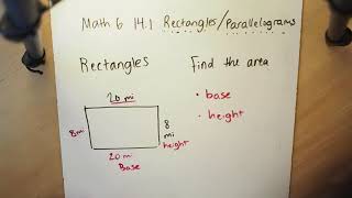 Sadlier Math 6 14.1 - Area of Rectangles & Parallelograms