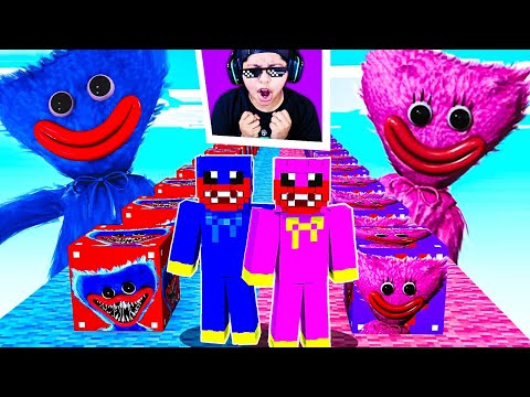 DESAFIO DE LUCKY BLOCK de HUGGY WUGGY VS KISSY MISSY 😱 | CARRERA de MINECRAFT | Pathofail