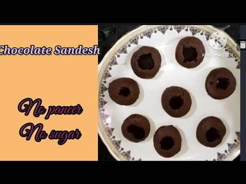 Chocolate Sandesh Recipe (no paneer, no sugar)//misti//sandesh//how to make chocolate sandesh