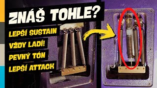 Video thumbnail for Vychytávka pro LEPŠÍ ZVUK kytary s TREMOLEM a FLOYD ROSE - Hipshot Tremsetter! by Maťo Mišík & Kytarová zbrojnice