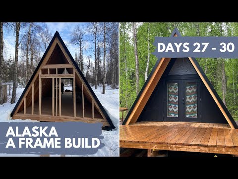 Building an Off Grid A-Frame Cabin in Alaska - TIMELAPSE - Episode 4