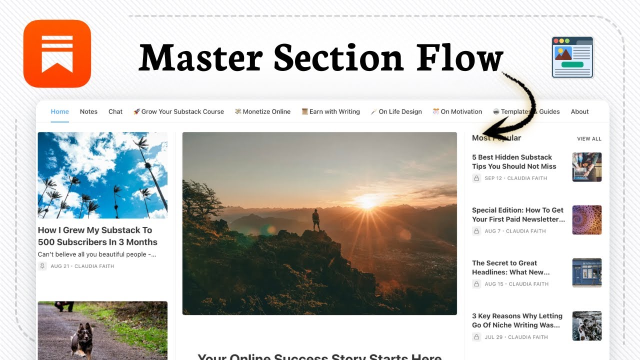 How to use sections on Substack (Creative Sort)