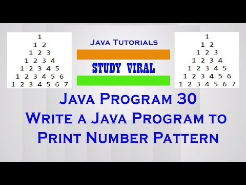Java Program 30 Java Program To Number Patterns Study Viral