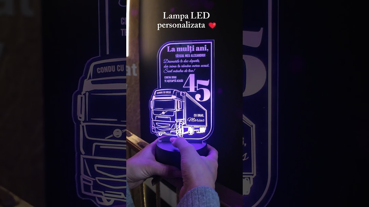 Thumbnail video Trofeu personalizat cu LED – Cadou Pentru Sofer De Camion