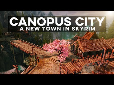 Canopus City: Work-In-Progress Waterfall Town - Shapeless Skyrim PS4 Mods (Ep. 200 Part 3)