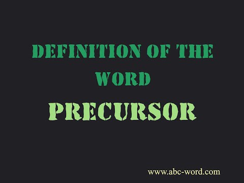 Definition of the word "Precursor"