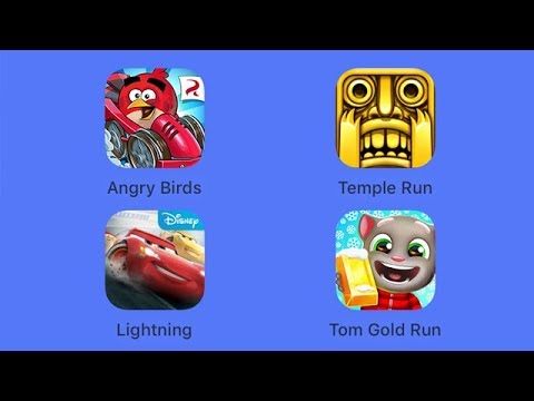 Angry Birds Go, Temple Run, Cars: Lighting McQueen, Talking Tom Gold Run [iOS Gameplay] Video