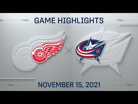 NHL Highlights | Red Wings vs. Blue Jackets - Nov. 15, 2021