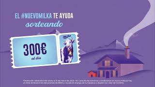 Milka El #NuevoMilka te ayuda sorteando 300€ al día anuncio