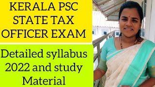 kerala psc State tax officer detailed syallabus|state tax officer exam 2022|Your guide