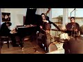 Bill Evans Trio, at Ilkka Kuusisto's home, Lauttasaari, Helsinki, Finland, October 1970 (colorized)