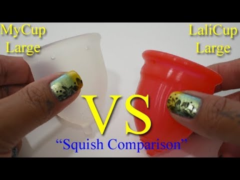 MyCup vs LaliCup Lg "Squish" - Menstrual Cups