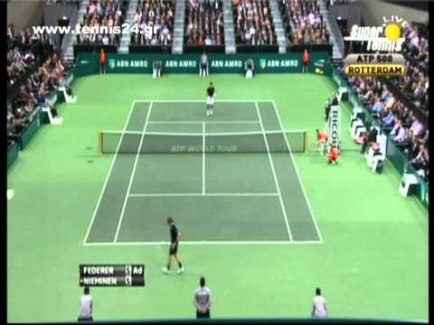Federer vs Nieminen Rotterdam 2012