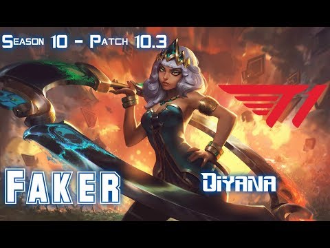 T1 Faker QIYANA vs TALON Mid - Patch 10.3 KR Ranked