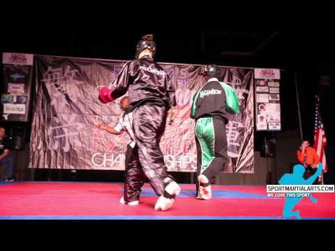 Gina Thornton v Emma Levy - Wm Sparring Grands - 2015 NA Int'l Karate Championships