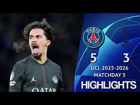 PSG vs Tottenham (5-3) Extended HIGHLIGHTS Full HD | UEFA Champions League 2025-26 (Matchday 5)