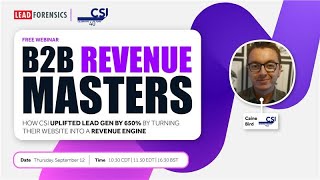 How CSI Uplifted Lead Gen by 650% by Turning Their Website into a Revenue Engine.