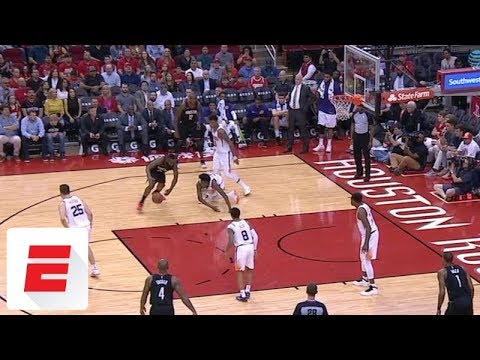 James Harden dribbles Josh Jackson to the ground | ESPN