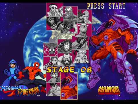 Fighting Game Bosses 139. Marvel vs Capcom: Clash of Super Heroes - Onslaught boss battle
