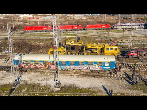 Vagão descarrilado na estação central de Sófia / Дерайлирал вагон на Централна гара София