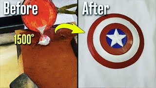 Casting Captain America's Shield From Scrap - Aluminum Metal Casting Technique