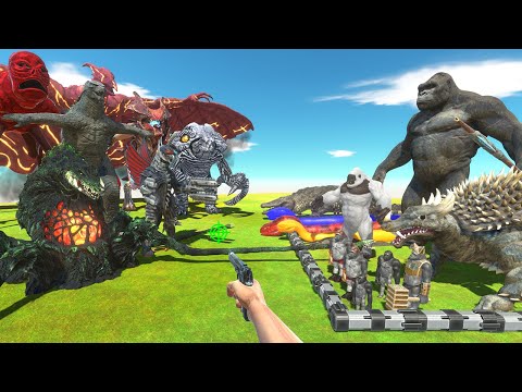FPS Avatar Rescues Primates and Reptiles and Fights Kaiju Monsters - Animal Revolt Battle Simulator