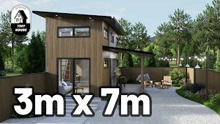 Tiny House 3x7 meters with plans | 2 bedroom
