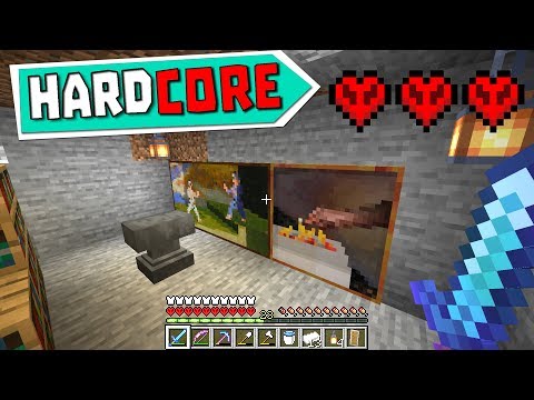 gizli oda - Minecraft HARDCORE Survival Bölüm 20
