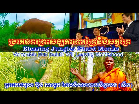 ប្រគេនពរព្រះសង្ឃការពារព្រៃ ប៊ុន សាលួត Jungle Guard Monks ដែលលាចាកសិក្ខាបទ(សឹក)