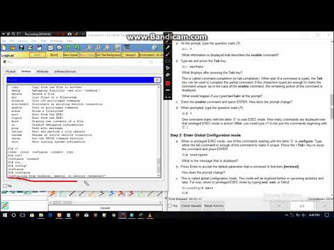 CCNA 2.1.4.6 Packet Tracer - Navigating The IOS (with Indonesia answer)