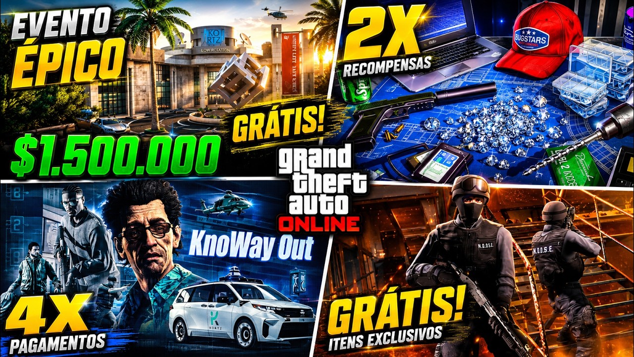 🚨 ATUALIZAÇÃO ÉPICA NO GTA ONLINE: 2X$ NO GOLPE DO CASSINO, $1.5 MILHÕES + FLIPERAMA GRÁTIS E MAIS!