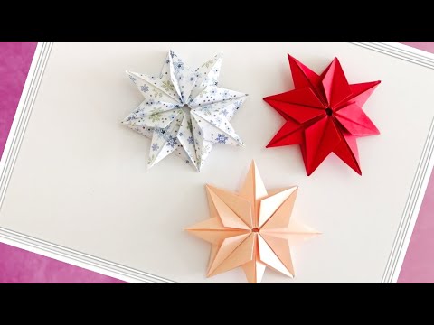 Origami Christmas Star | How to fold a Paper Christmas Decorations | Easy Origami Star Tutorial