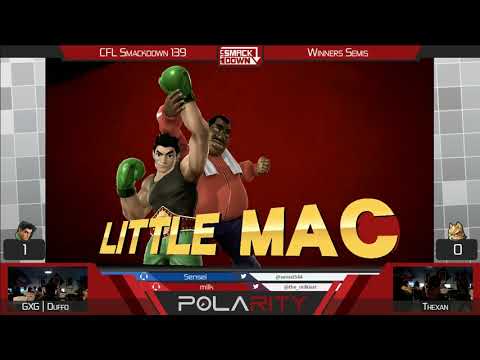CFL Smackdown 139 WiiU - GxG | Duffo (Little Mac) vs Thexan (Fox) - Winners Semis