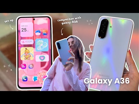 Samsung Galaxy A36 (lavender) 💜✨ aesthetic unboxing, Galaxy A56 comparison, gaming & camera test