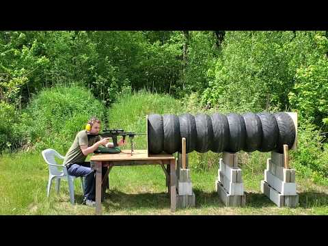 Gun silencer prototype made of tires