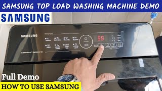 Samsung Top Load Washing Machine Demo ⚡ How to Use Samsung Top Load Washing Machine